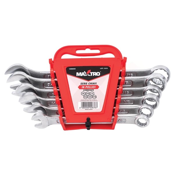 6 chiavi in pollici combinate 3/8-11/16 chrome vanadium