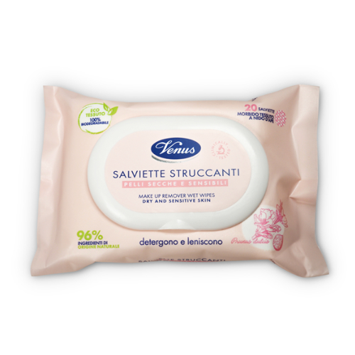 VENUS SALVIETTINE STRUCCANTI 20 PZ PELLI SENSIBILI