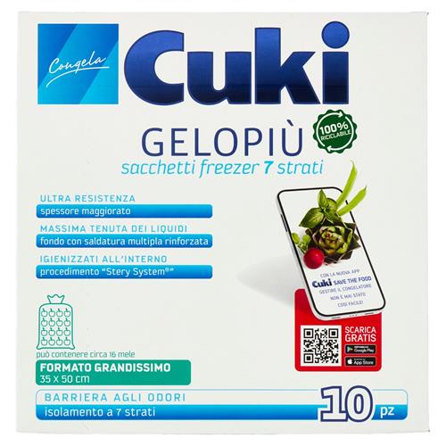 CUKI SACCO GELO PIU' 10 PEZZI GRANDISSIMI