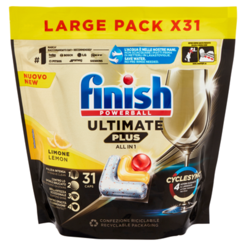 FINISH LAVASTOVIGLIE CAPS ULTIMATE PLUS ALL IN 1 X31 LEMON