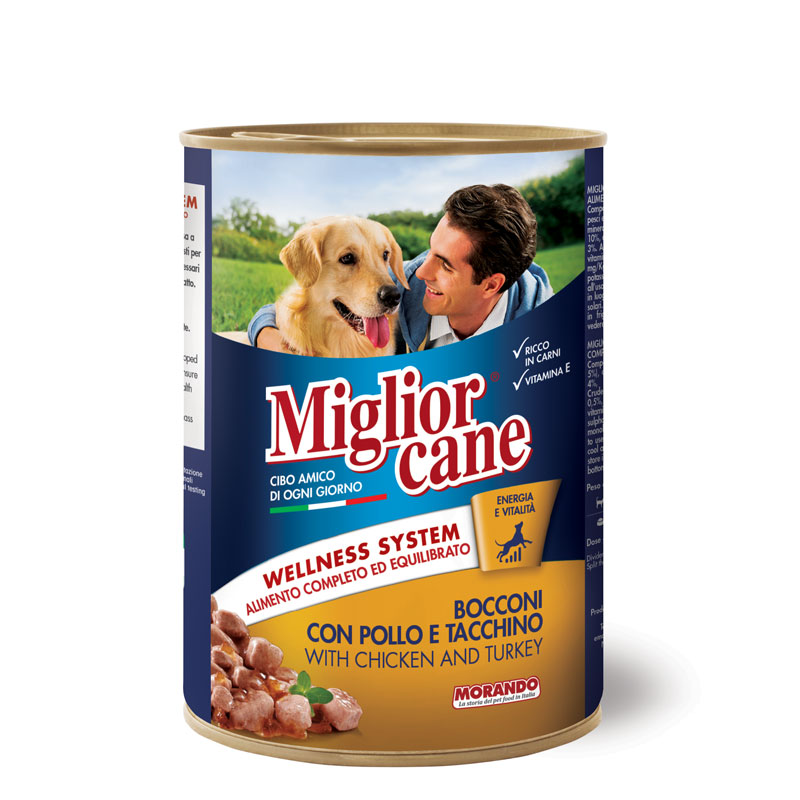 MIGLIORCANE BOCCONCINI 405 GR POLLO TACCHINO
