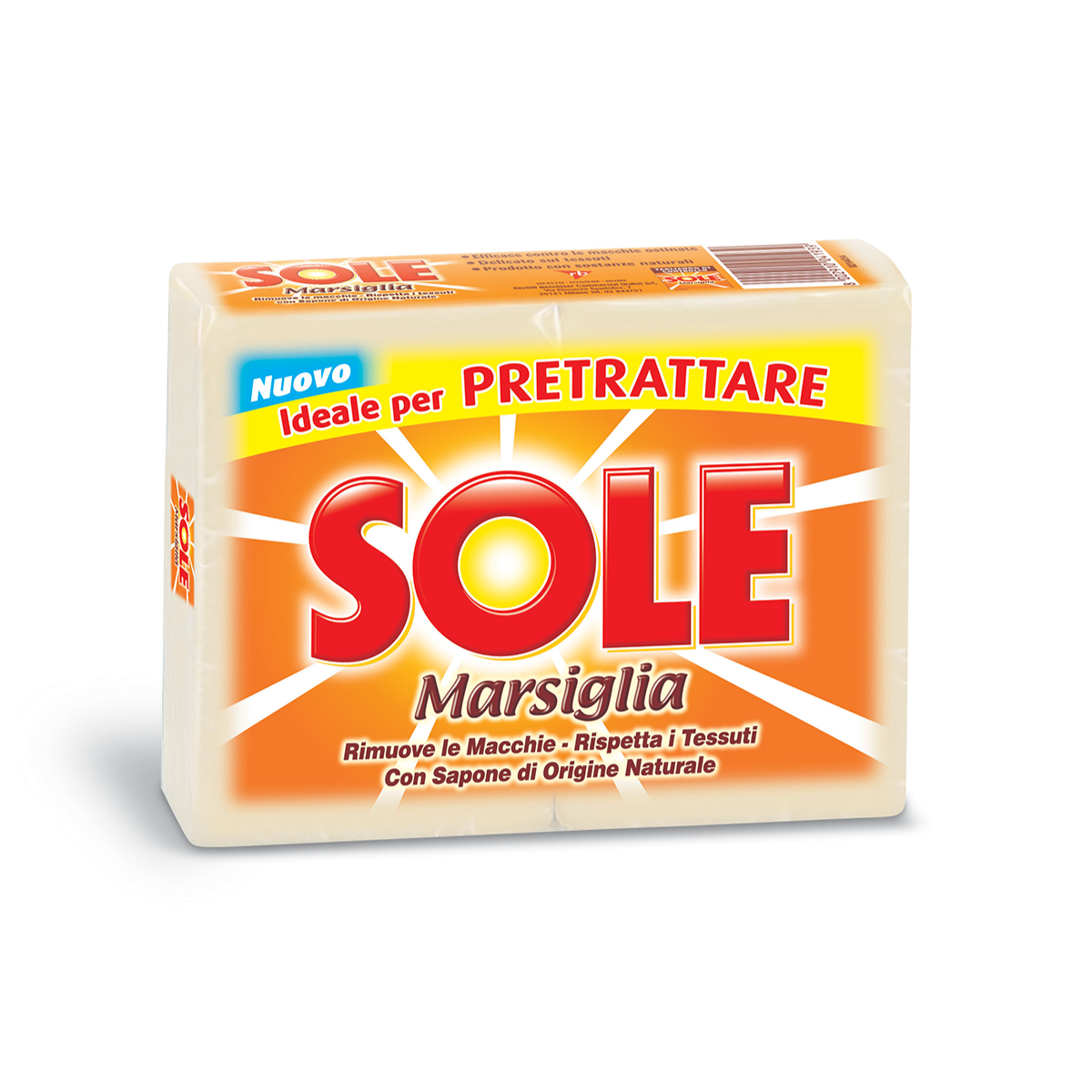 SOLE SAPONE DURO MARSIGLIA 2 PZ 250GR