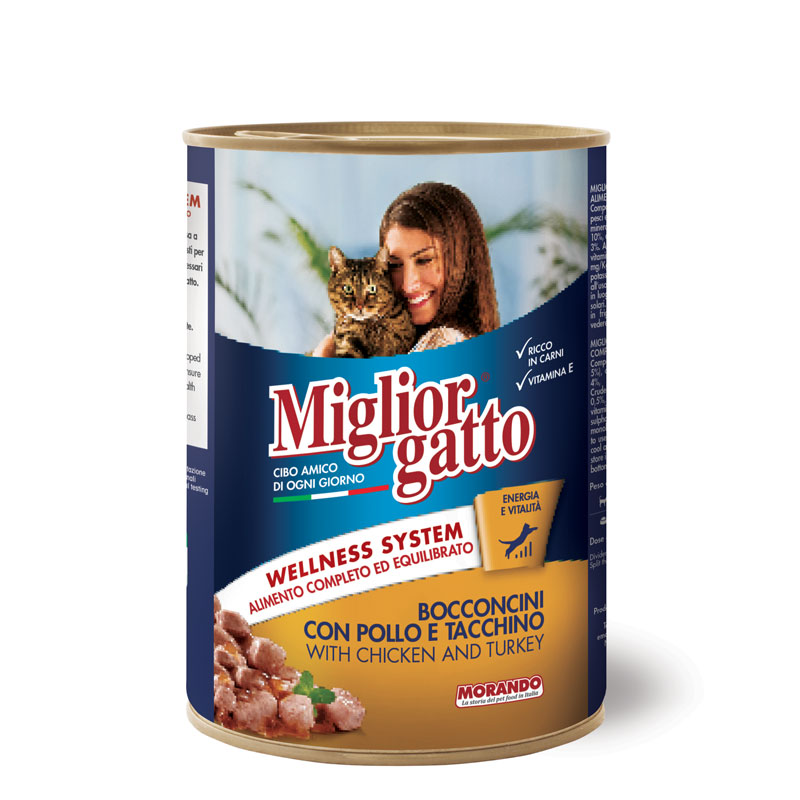 MIGLIORGATTO BOCCONCINI 405 GR POLLO TACCHINO
