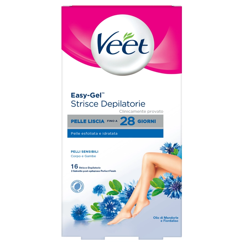 VEET STRISCE DEPILATORIE CORPO PELLI SENSIBILI 16 PZ