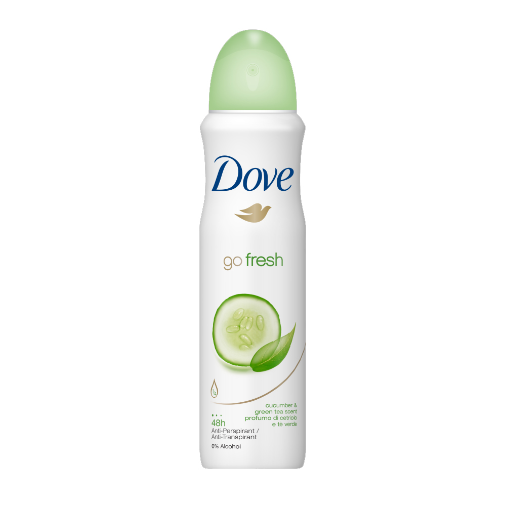 DOVE DEO SPRAY 150 ML GO FRESH CUCUMBER GREEN TEA