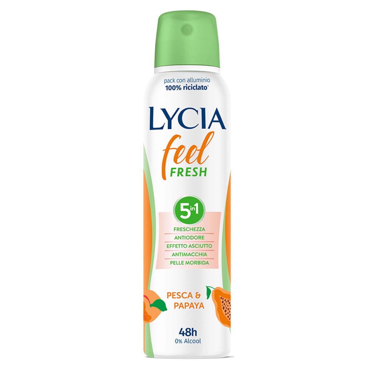 LYCIA DEO SPRAY 150 ML FEEL FRESH PESCA E PAPAYA