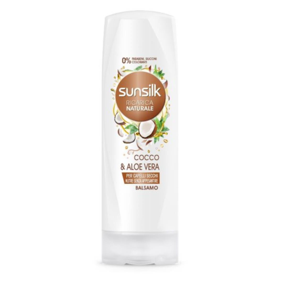 SUNSILK BALSAMO 200 ML CAPELLI SECCHI E SFIBRATI COCCO E ALOE VERA