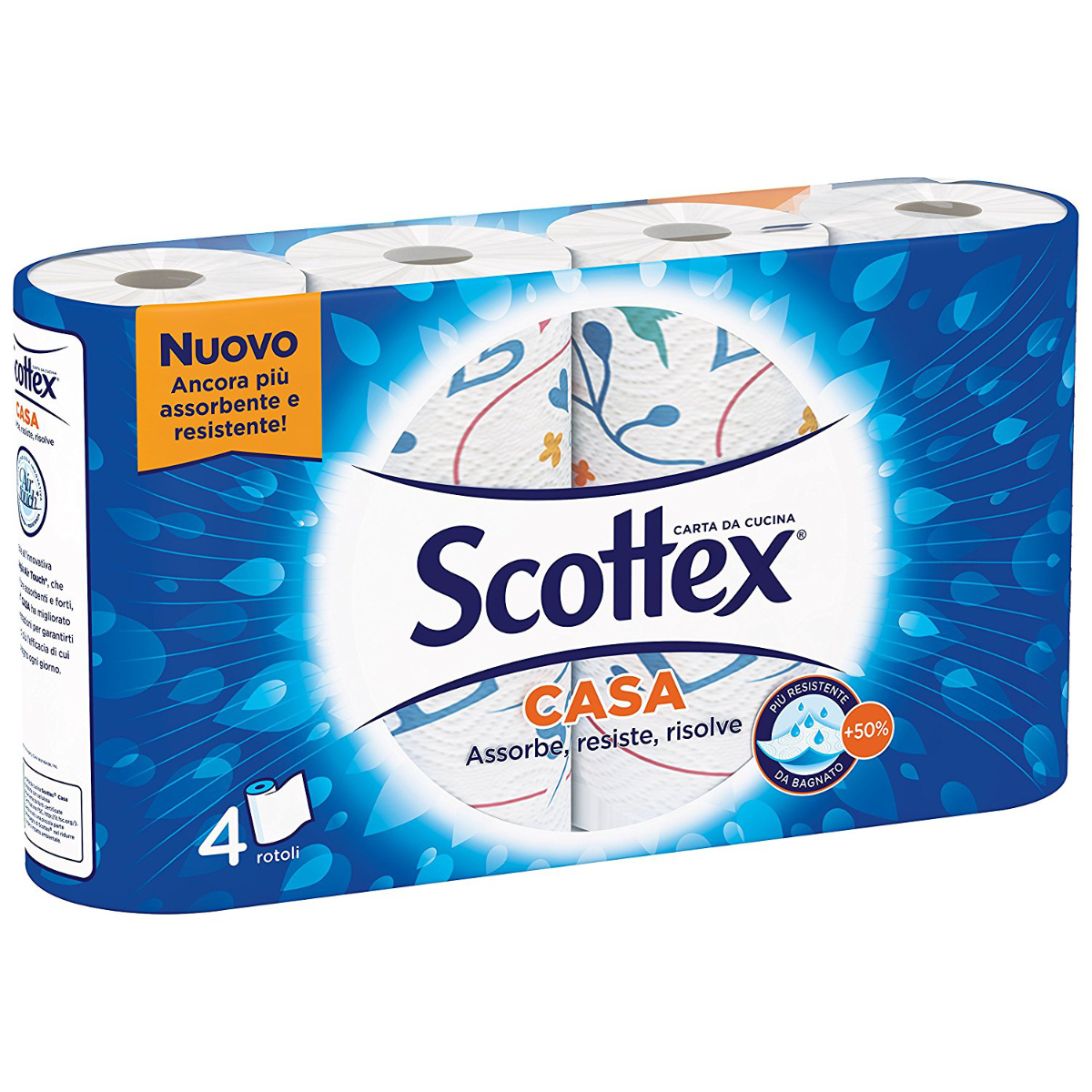SCOTTEX ASCIUGATUTTO 4 ROTOLI CARTASPUGNA