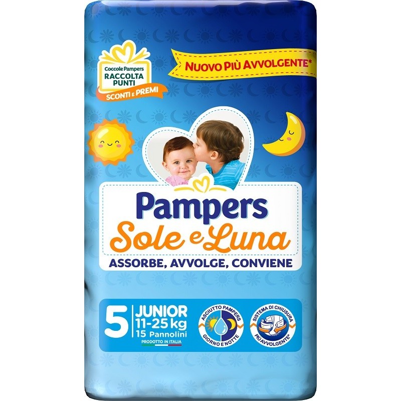PAMPERS SOLE E LUNA JUNIOR 15 PZ MISURA 5