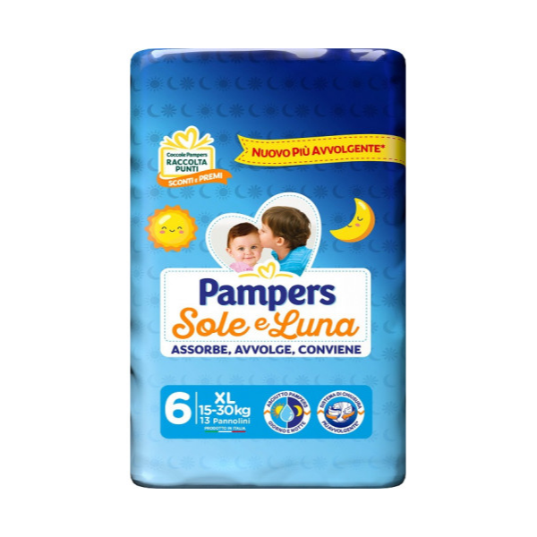 PAMPERS SOLE E LUNA EXTRALARGE 13 PZ MISURA 6