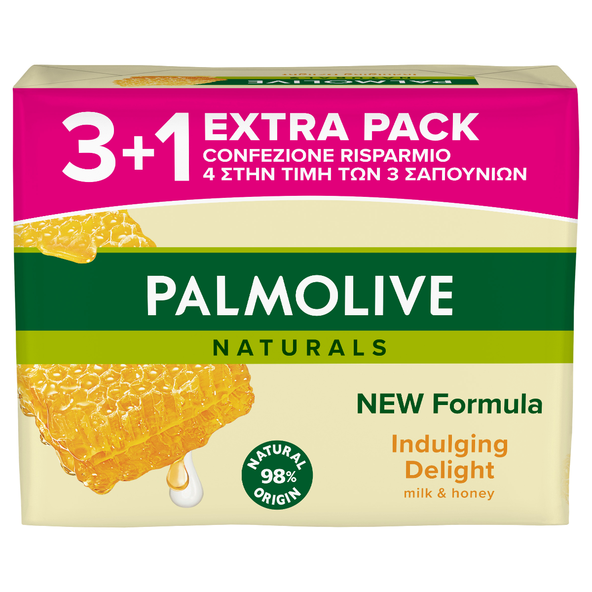 PALMOLIVE SAPONETTE 3+1 LATTE MIELE
