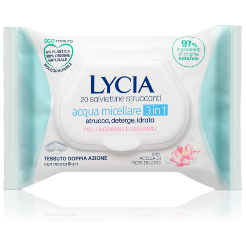 LYCIA SALVIETTE STRUCCANTI 20 PZ ACQUA MICELLARE