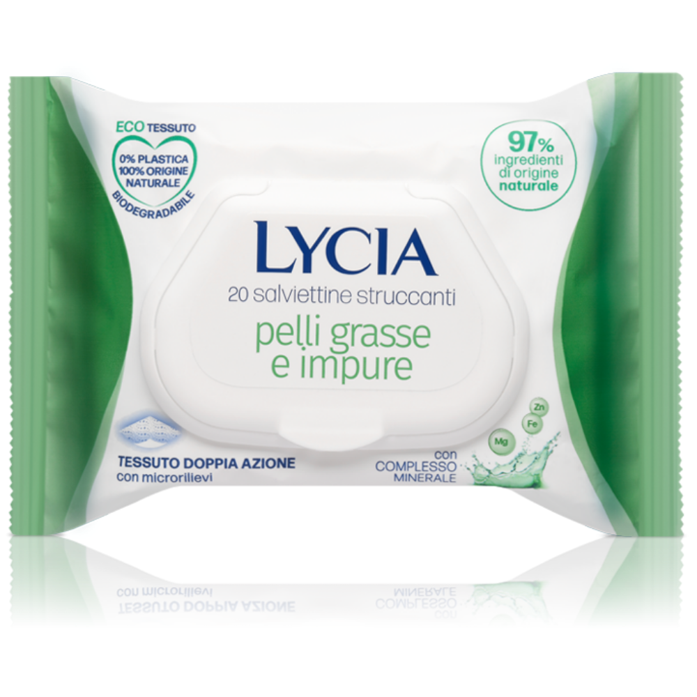 LYCIA SALVIETTE STRUCCANTI 20 PZ PELLI GRASSE