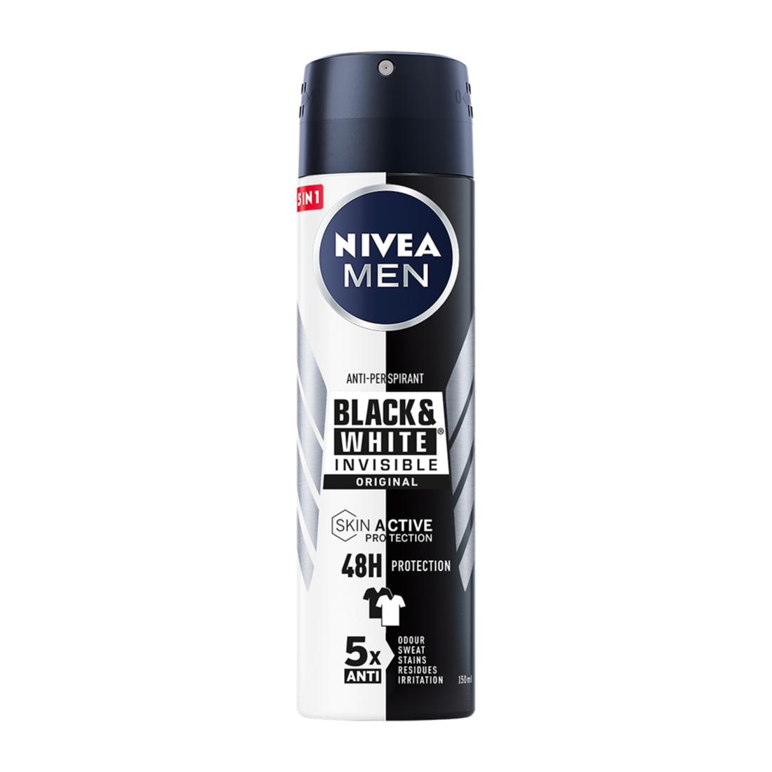 NIVEA DEO SPRAY 150 ML MEN BLACK&WHITE INVISIBLE ORIGINAL