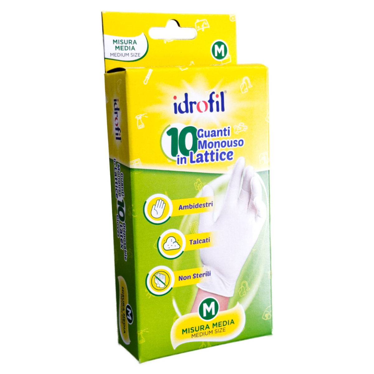 GUANTI LATTICE 10PZ MISURA MEDIA IDROFIL