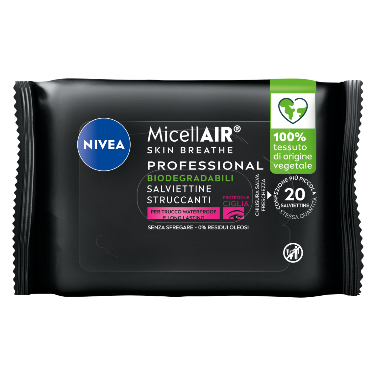 NIVEA SALVIETTINE STRUCCANTI 20 PZ PROFESSIONAL