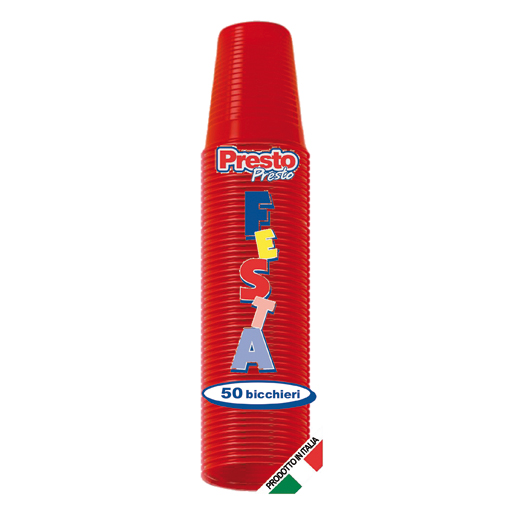 . . . . PRESTO BICCHIERI ACQUA ROSSI 50 PZ