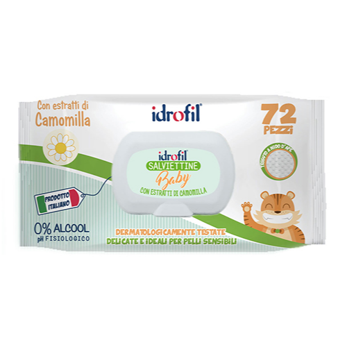 IDROFIL SALVIETTINE BABY 72 PZ UMIDIFICATE POP-UP CAMOMILLA