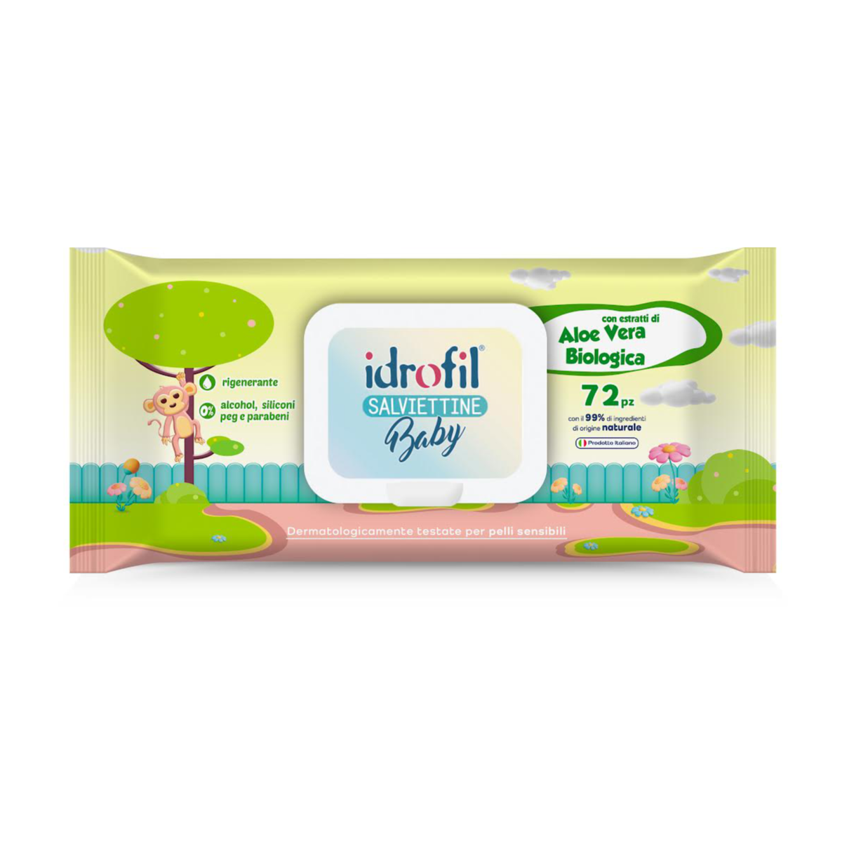 IDROFIL SALVIETTINE BABY 72 PZ UMIDIFICATE POP-UP ALOE
