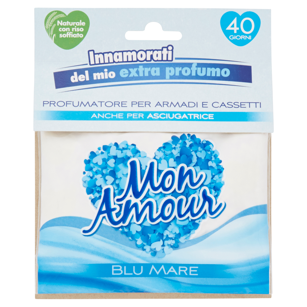 MON AMOUR PROFUMA ARMADI CASSETTI E ASCIUGATRICE BLU MARE