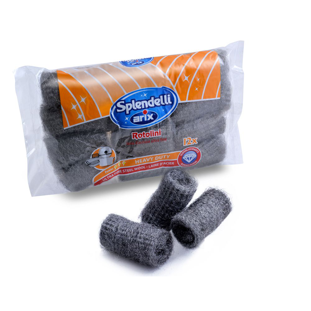 ARIX SPUGNA ACCIAIO ROTOLINI X12  55924