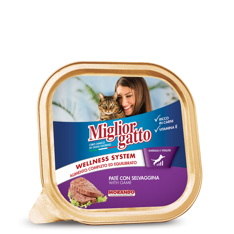 MIGLIORGATTO VASCHETTA PATÈ SELVAGGINA 100 GR
