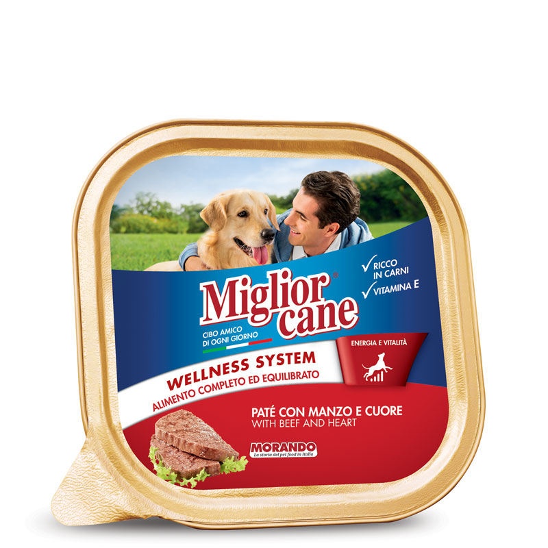 MIGLIORCANE VASCHETTA MANZO E CUORE 150 GR
