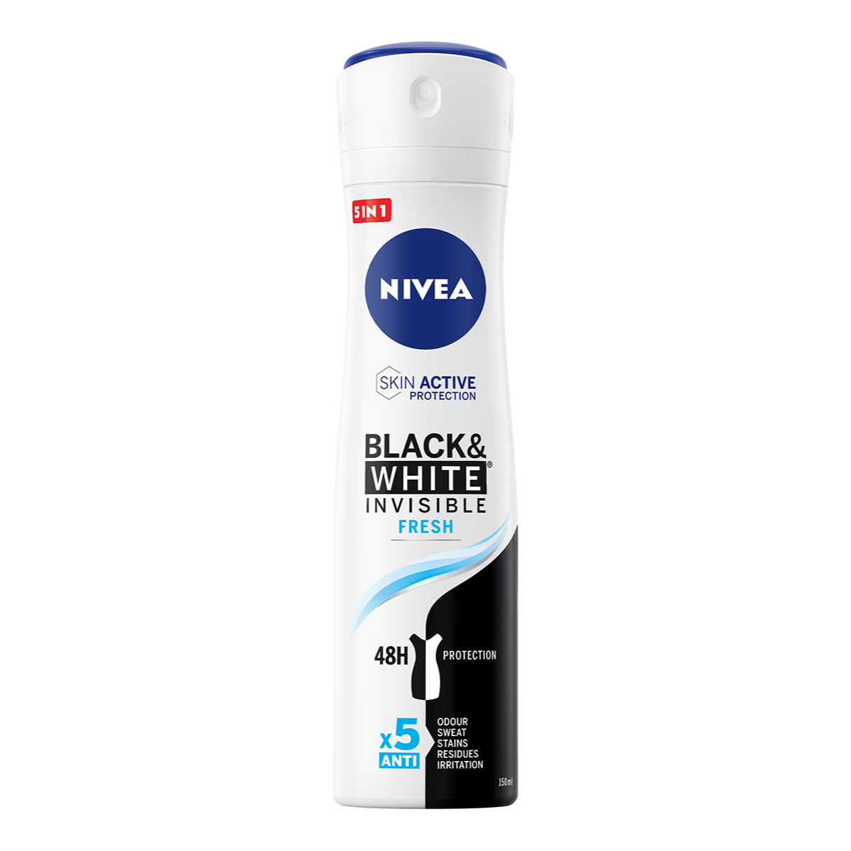 NIVEA DEO SPRAY 150 ML BLACK&WHITE INVISIBLE FRESH 48H