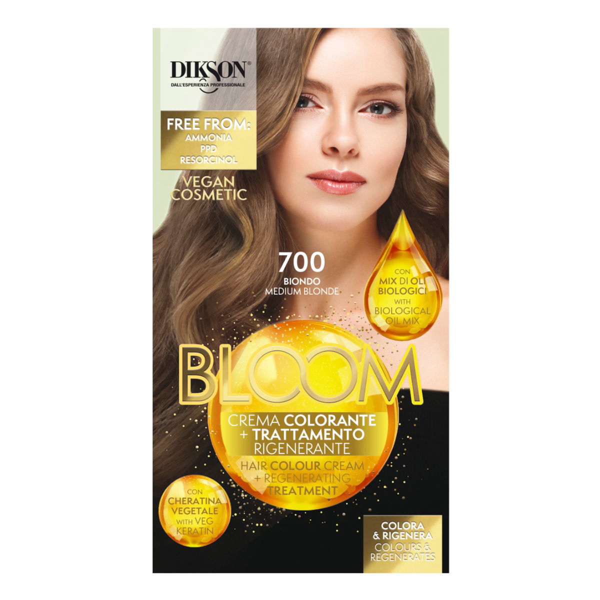 DIKSON BLOOM CREMA COLORANTE 700 BIONDO SENZA AMMONIACA