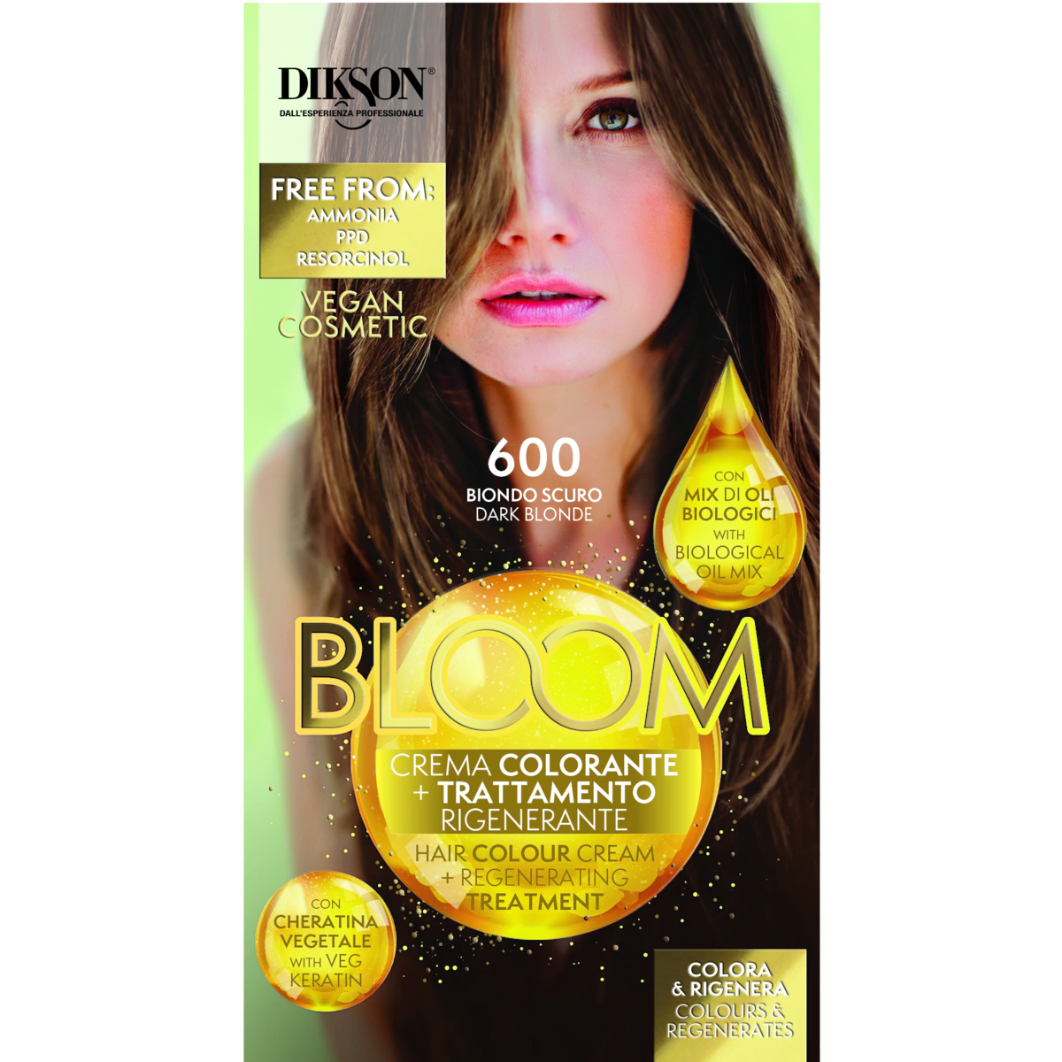 DIKSON BLOOM CREMA COLORANTE 600 BIONDO SCURO SENZA AMMONIACA