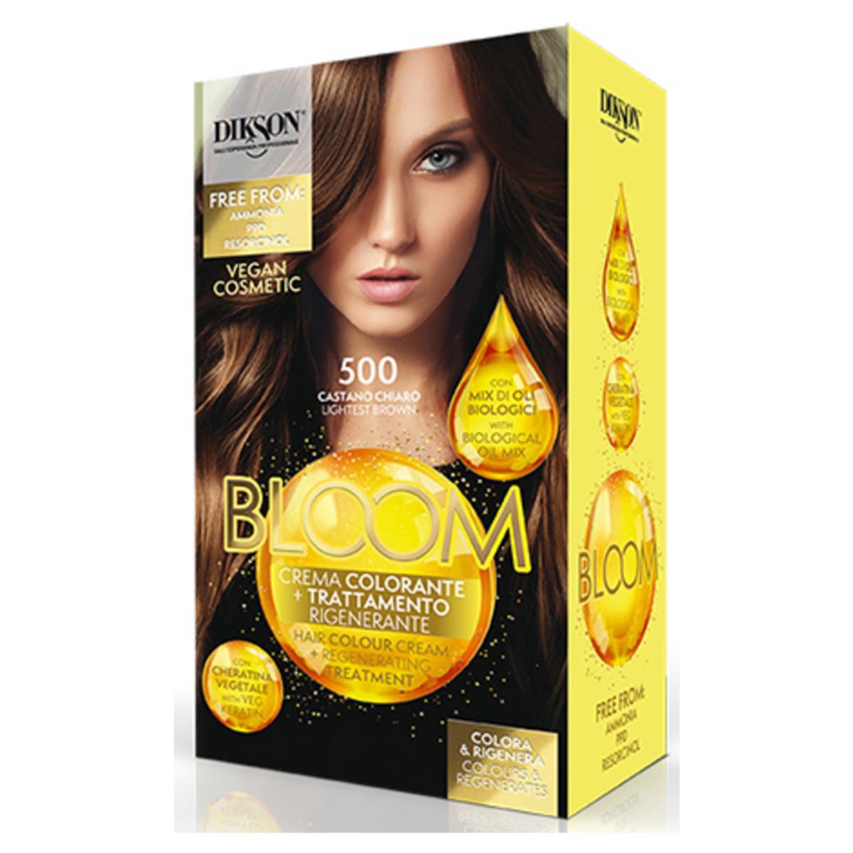 DIKSON BLOOM CREMA COLORANTE 500 CASTANO CHIARO SENZA AMMONIACA