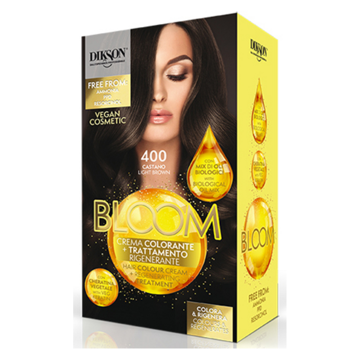 DIKSON BLOOM CREMA COLORANTE 400 CASTANO SENZA AMMONIACA