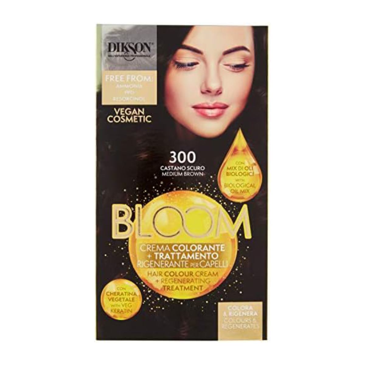 DIKSON BLOOM CREMA COLORANTE 300 CASTANO SCURO SENZA AMMONIACA