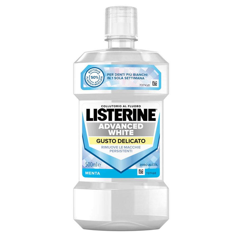 LISTERINE COLLUTTORIO ADVANCED WHITE GUSTO DELICATO NO ALCOOL 500 ML
