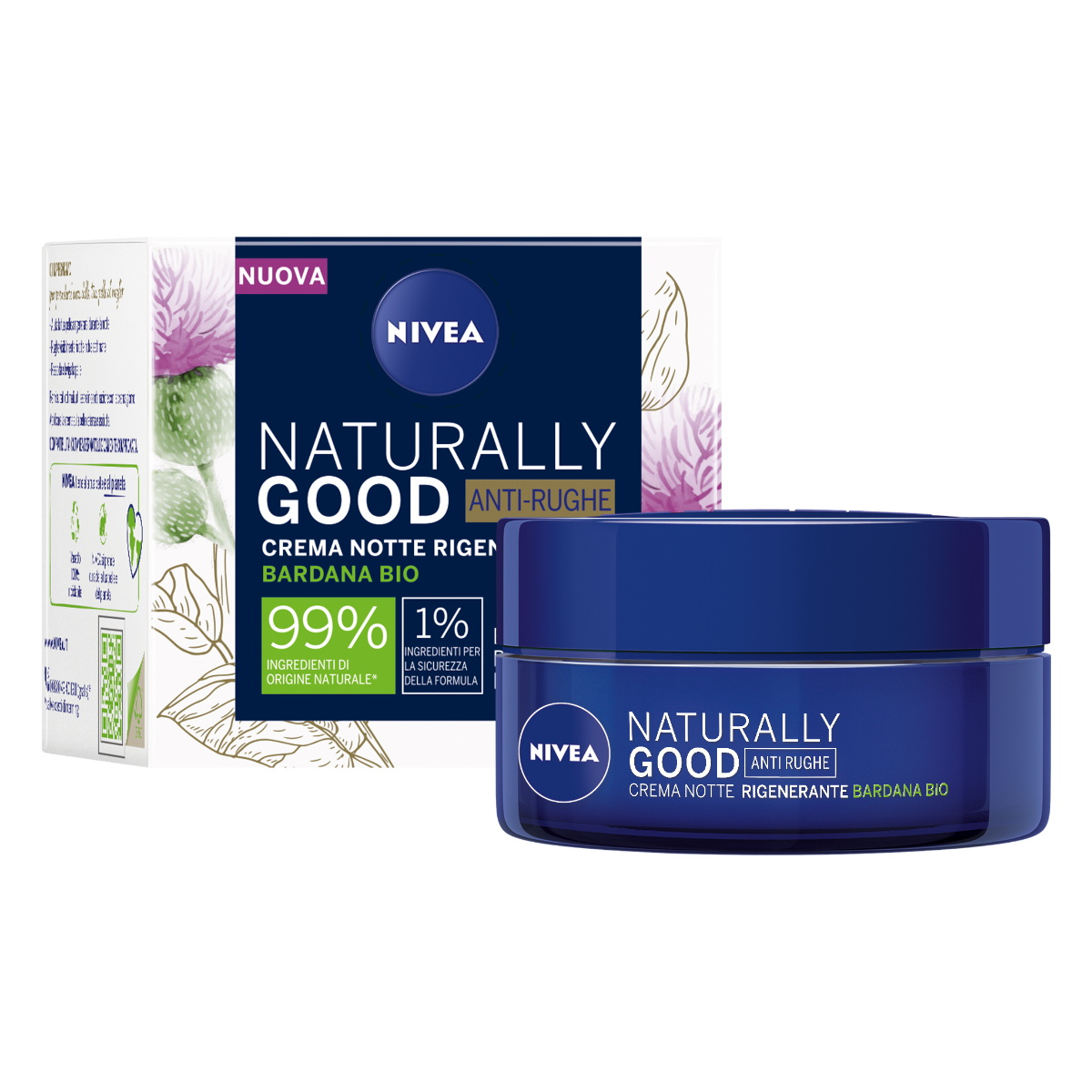 NIVEA CREMA NOTTE ANTI RUGHE NATURALLY GOOD 50 ML