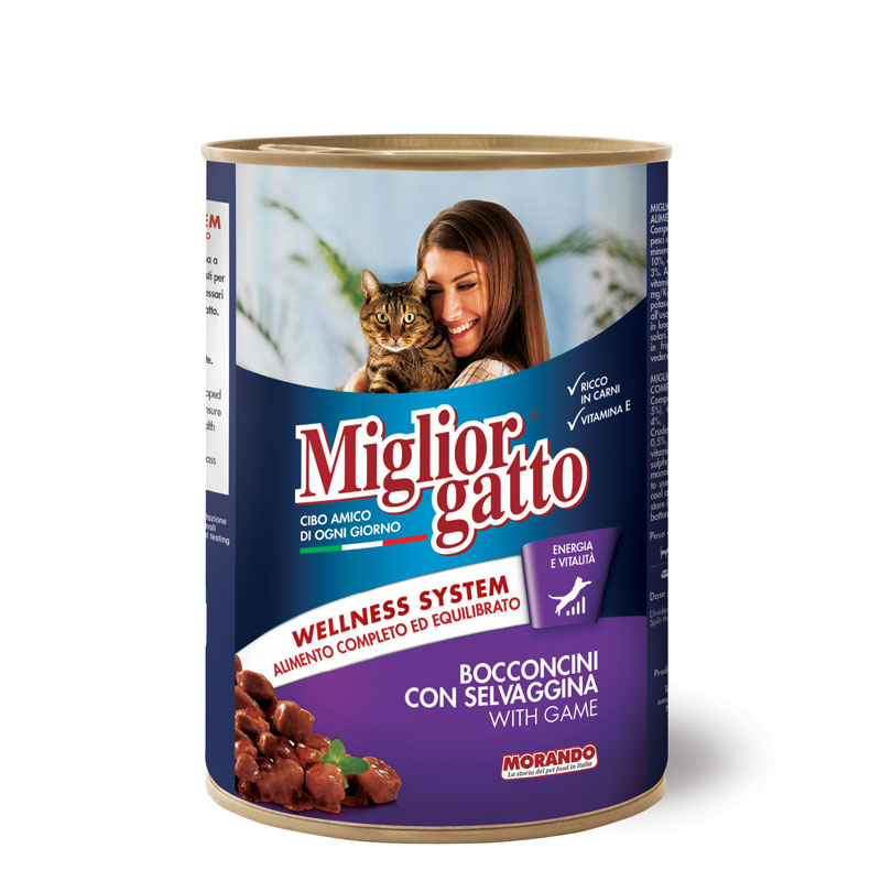 MIGLIORGATTO BOCCONCINI 405 GR SELVAGGINA