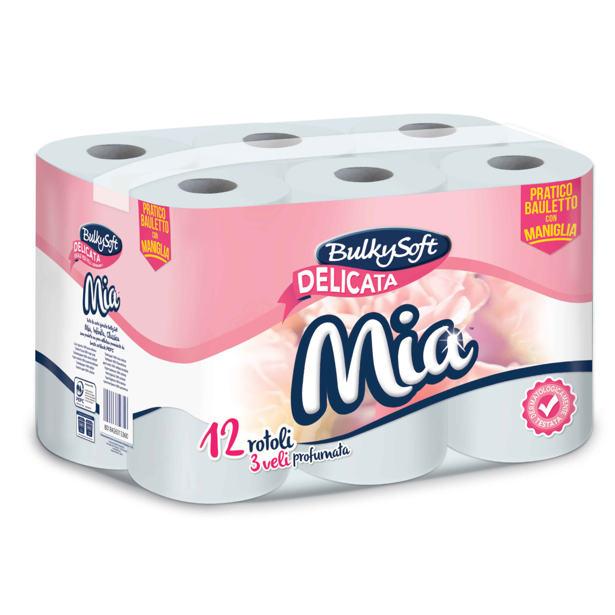 BULKYSOFT MIA IGIENICA 12 ROTOLI 3 VELI PROFUMATA