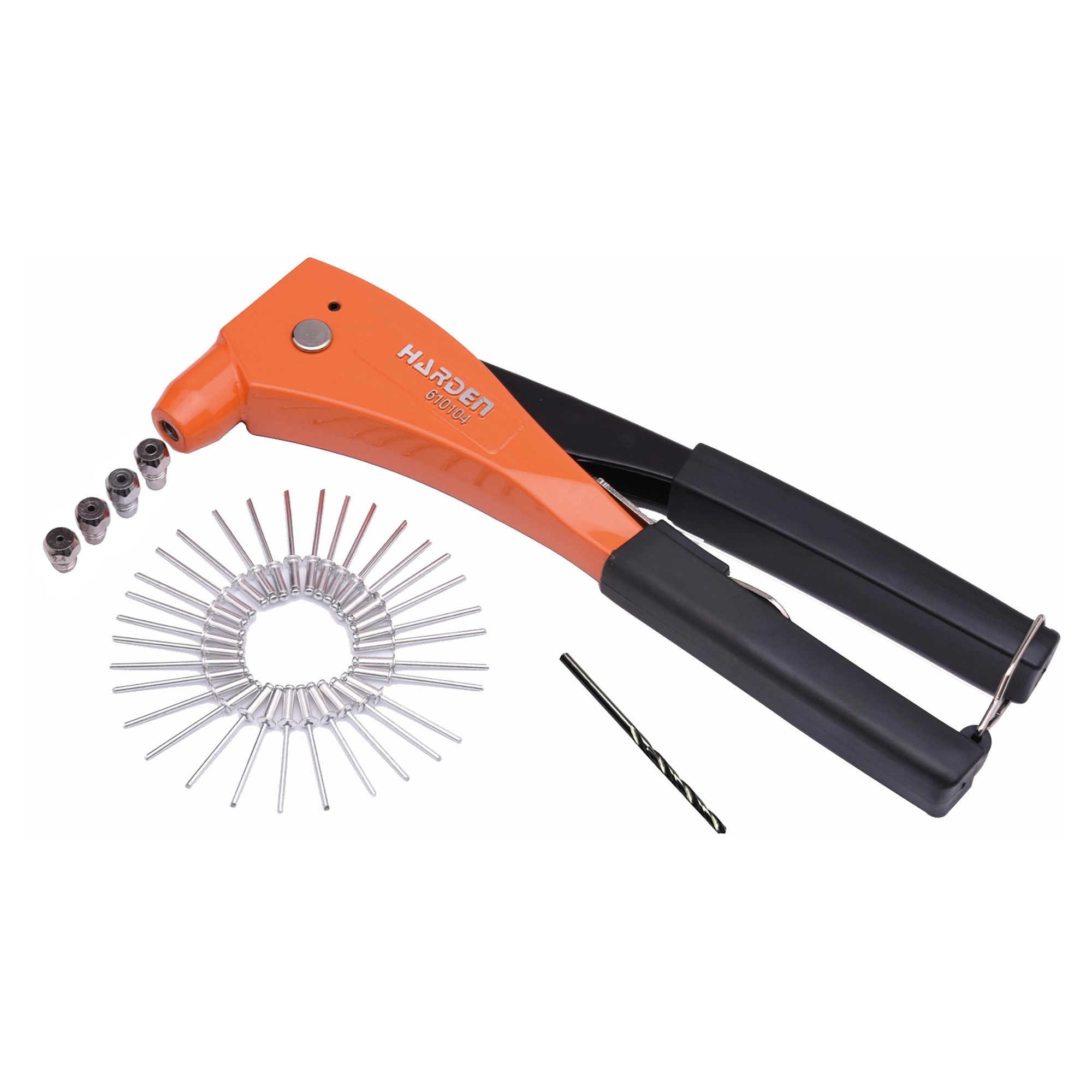 Set rivettatrice con 50 rivetti per rivetti da Ø2,4-3,2- 4,0-4,8 mm e n°1 punta