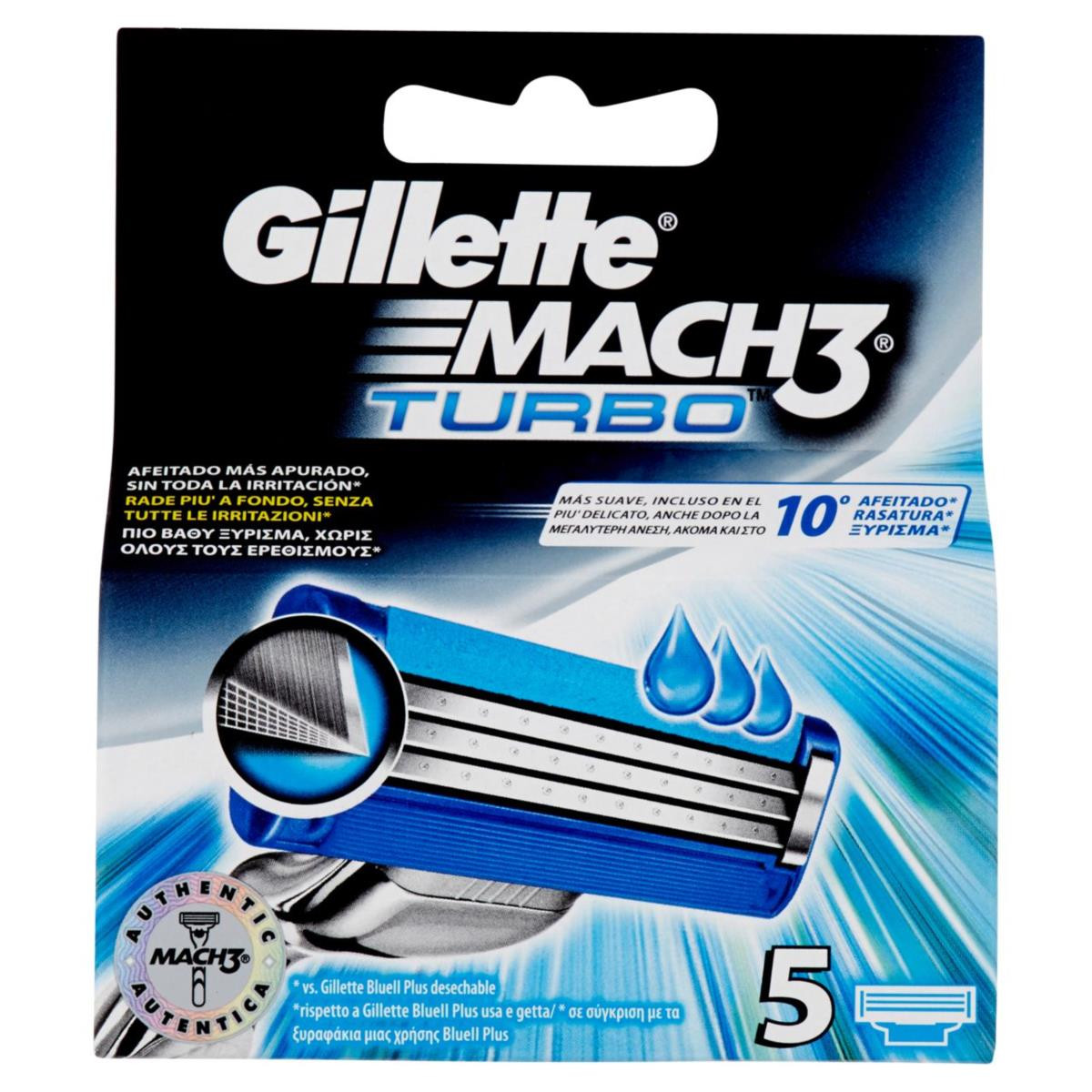 GILLETTE MACH 3 TURBO RICARICA 5 PZ