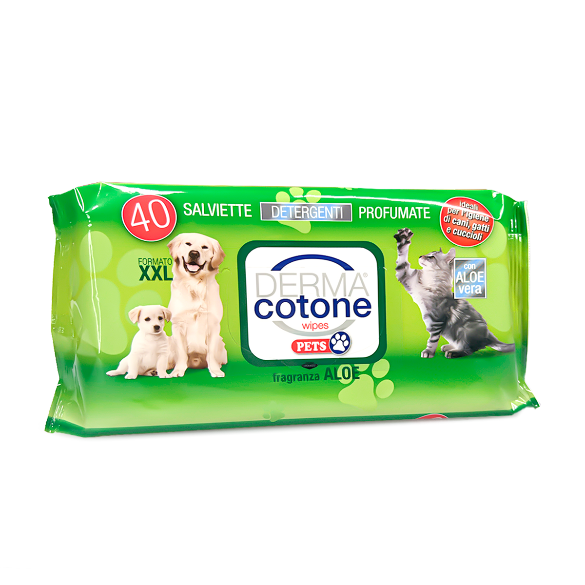 DERMACOTONE SALVIETTE PER ANIMALI 40 PZ XXL ALOE