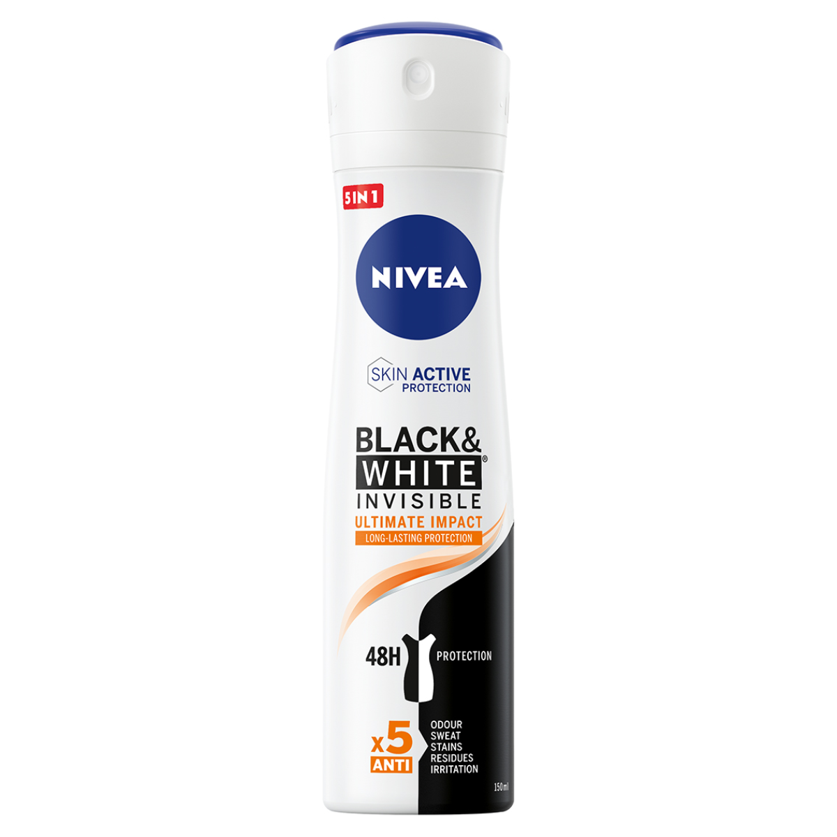 NIVEA DEO SPARY 150 ML BLACK & WHITE ULTIMATE IMPACT