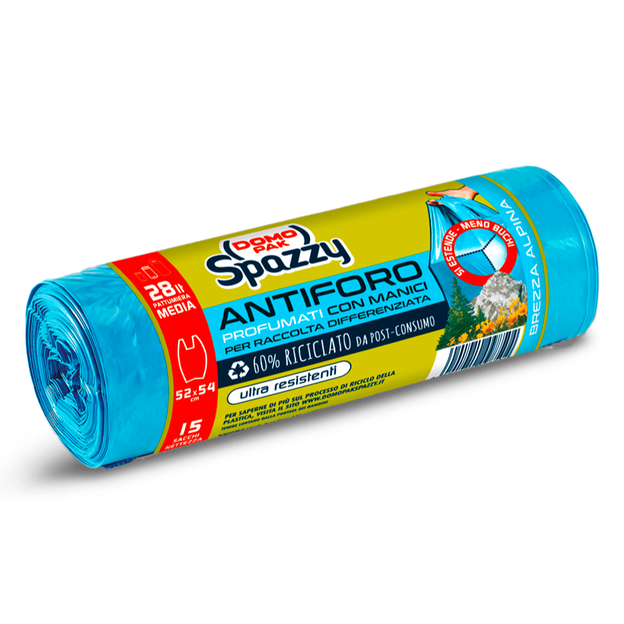 DOMOPAK SPAZZY SACCO PROFUMATO 28 LT 15 PZ ALPINA