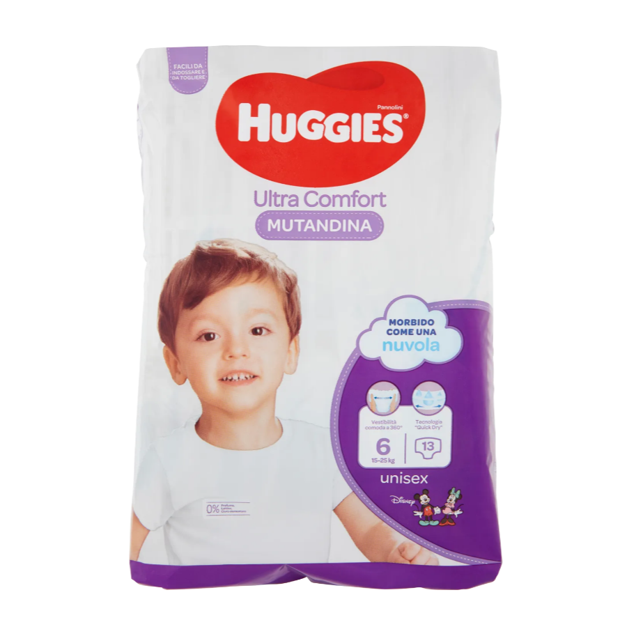 HUGGIES PANNOLINI MUTANDINA 15-25 KG 6° MISURA 13 PZ