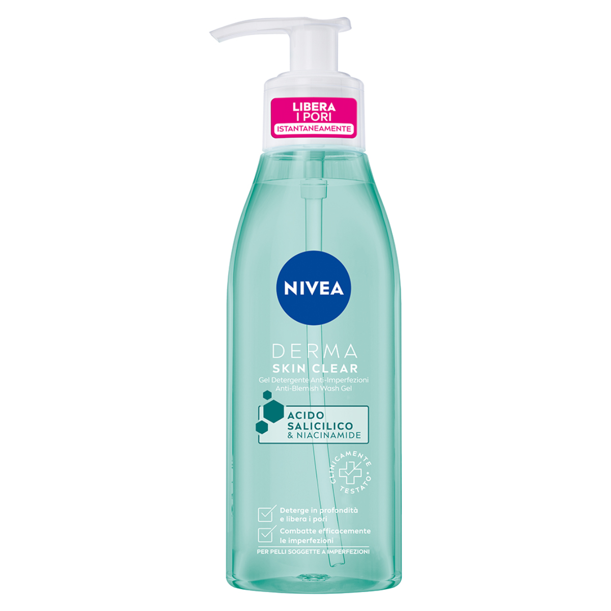 NIVEA DETERGENTE VISO DERMA SKIN CLEAR GEL ANTI IMPERFEZIONI