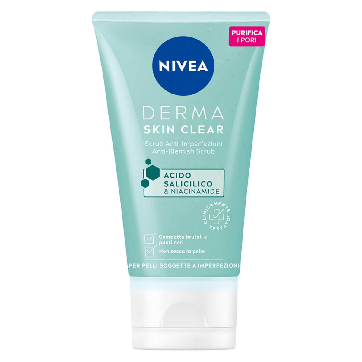 NIVEA DETERGENTE VISO DERMA SKIN CREAL SCRUB ANTI IMPERFEZIONI 150 ML