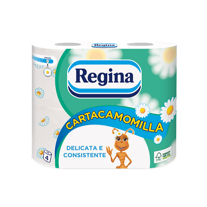 REGINA IGIENICA 4 ROTOLI CARTA CAMOMILLA
