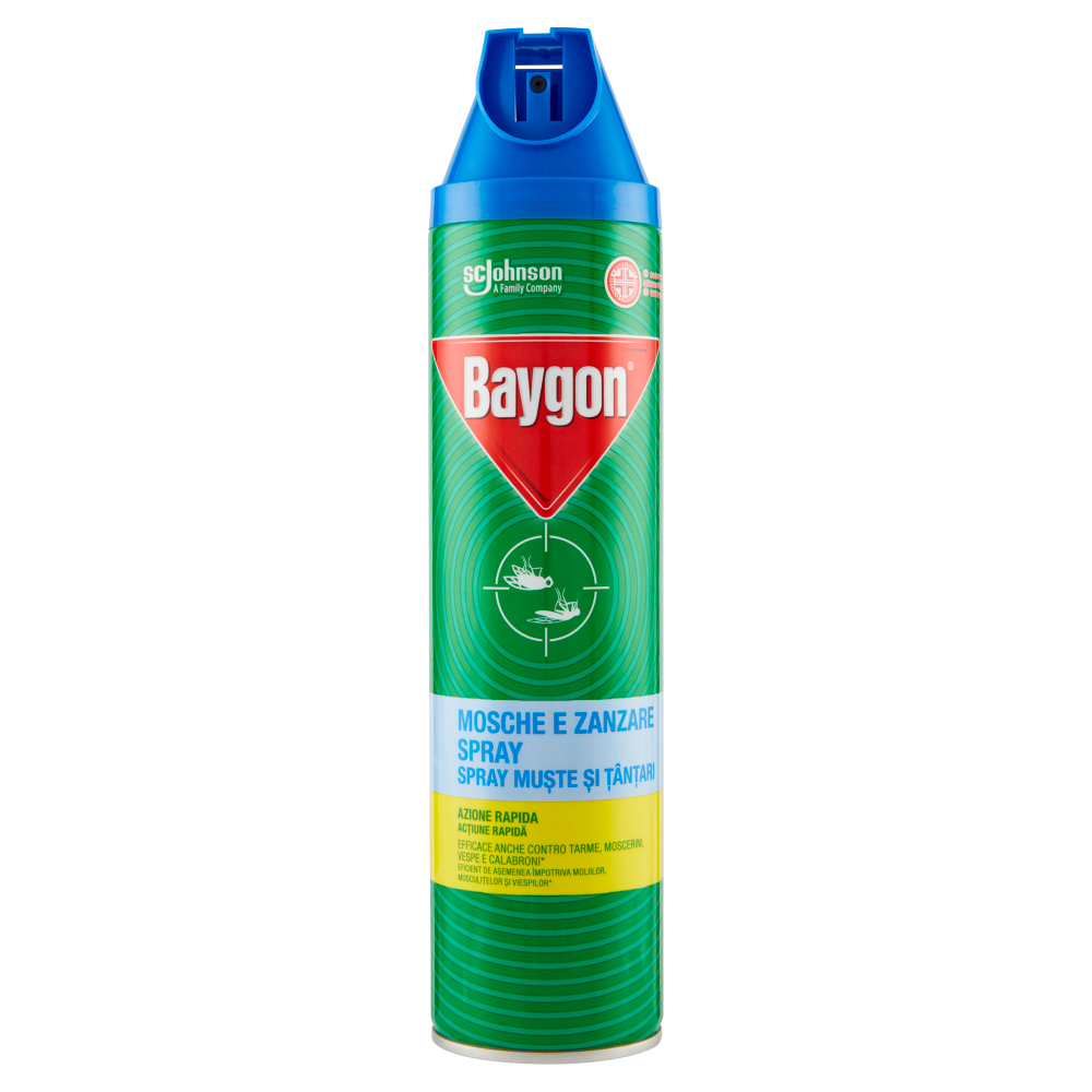 BAYGON INSETTICIDA BLU MOSCHE E ZANZARE 400 ML