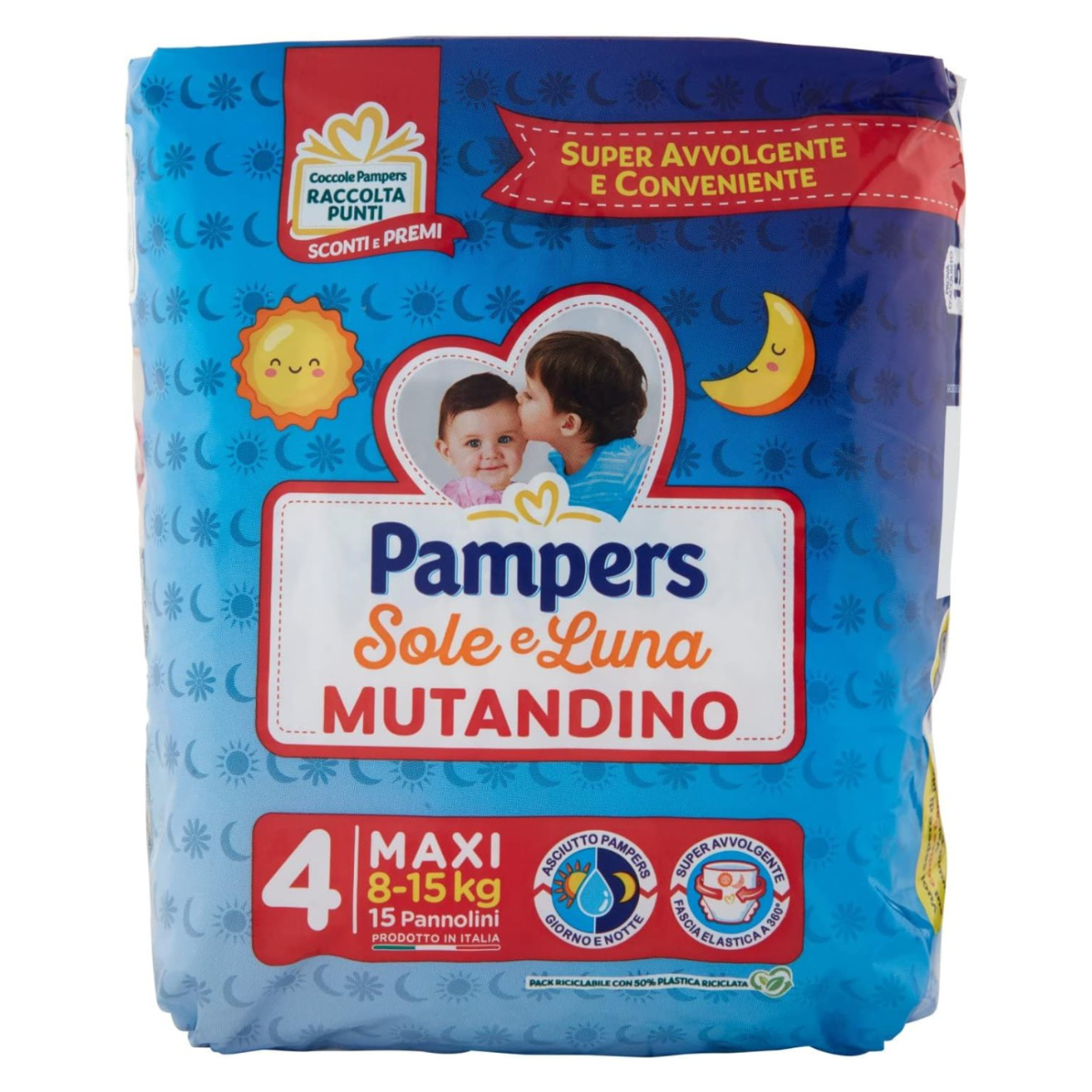 PAMPERS SOLE E LUNA MUTANDINA MAXI 15 PZ MISURA 4