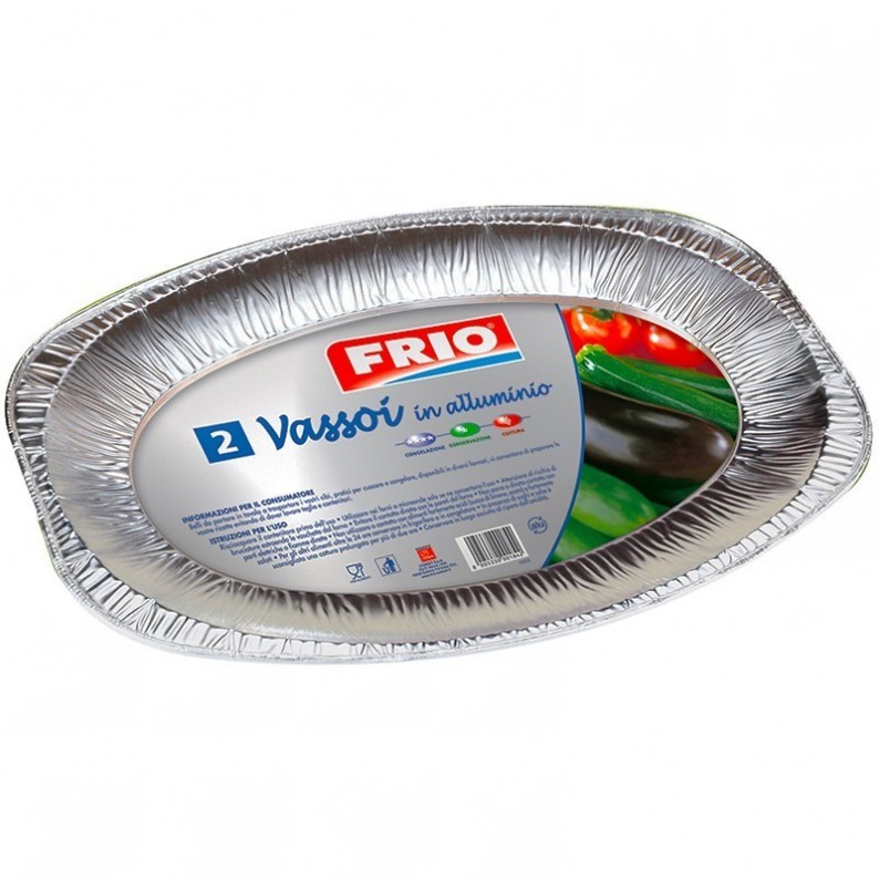 FRIO TEGLIE ALLUMINIO VASSOIO GRANDE PORTATA 2 PZ