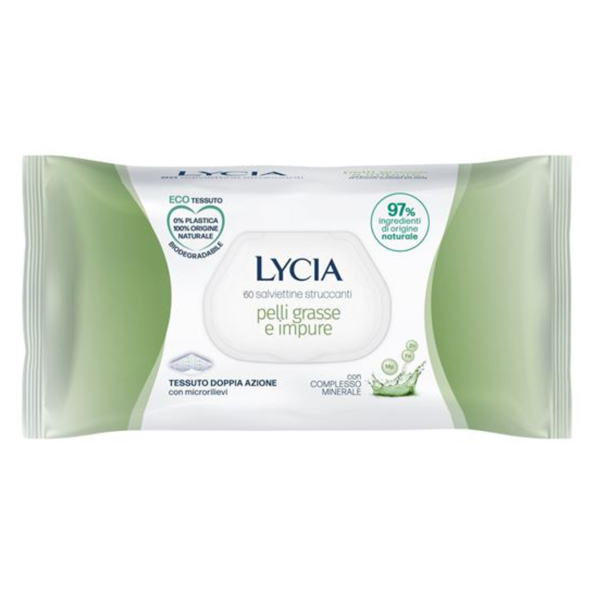 LYCIA SALVIETTE STRUCCANTI 60 PZ PELLI GRASSE
